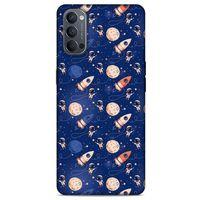 Oppo Reno 4 Uyumlu Kılıf Mavi Delisi (30) Silicone Case Galaksi