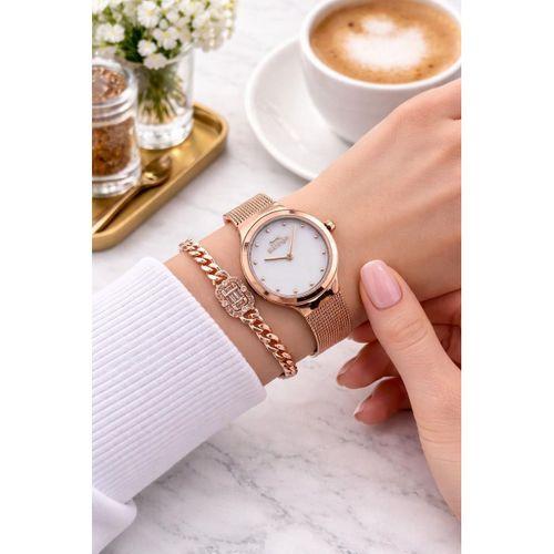 Slazenger Yeni Sezon Elite Model 50 Mt Suya Dayanıklı Bileklik Hediyeli Kadın Kol Saati VS.BLKT.0855