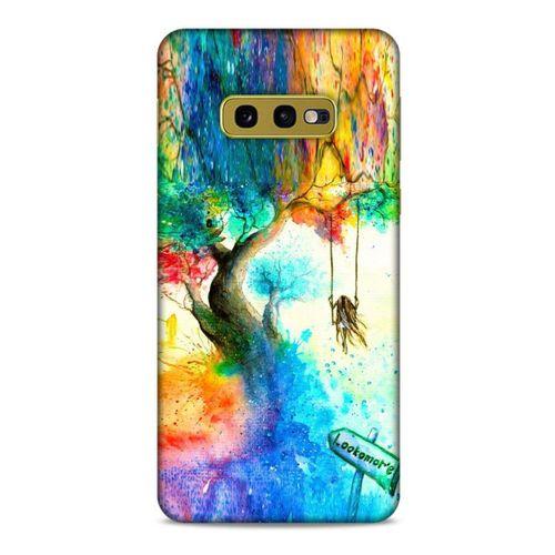 Samsung Galaxy S10e Kılıf Depresyon (15) Antişok Kılıf Yeşil Kahve