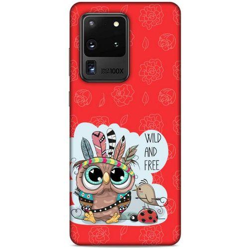 Animax Kırmızı Kızılderili Baykuş Samsung Galaxy S20 Ultra Kılıf Desenli Silikon