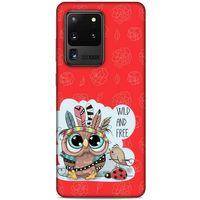 Animax Kırmızı Kızılderili Baykuş Samsung Galaxy S20 Ultra Kılıf Desenli Silikon