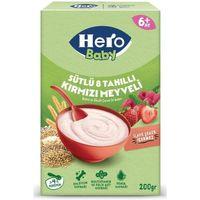 Hero Baby Sütlü Kırmızı Meyveli 8 Tahıllı Kaşık Mama 200 Gr