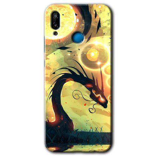 Huawei P20 Lite Kılıf Baskılı Kapak - China Street + 5D Tam Kaplayan Cam