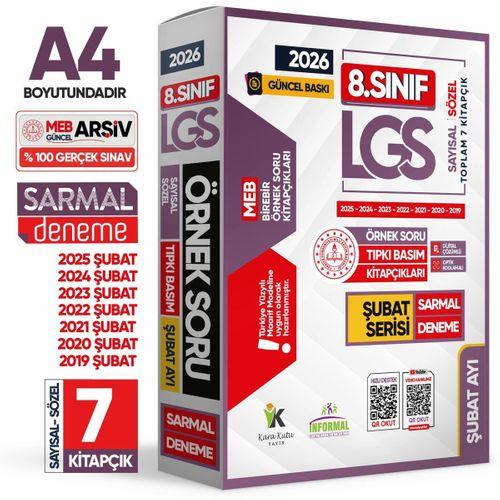 2026 8 Sınıf LGS Şubat Ayı MEB Örnek Soru Tıpkı Basım 7li Sarmal Deneme Paketi Dijital Çözümlü