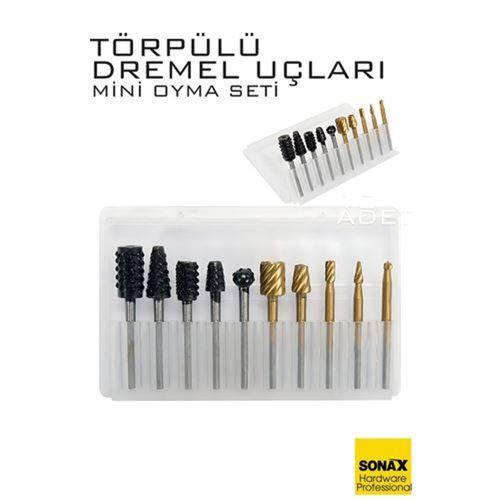 Dremel Uyumlu Törpülü Mini Oyma Gravür Uç Seti – 10'lu Tungsten Karbür, Ahşap/Metal/Plastik için