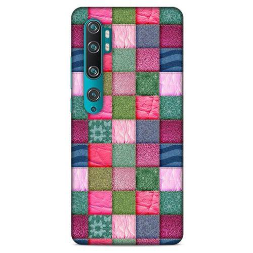 Xiaomi Mi Note 10 Pro Kılıf Patchwork (35) Fit Design Kılıf Toz Pembe Lacivert