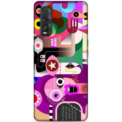 Lopard Oppo Find X2 Uyumlu Kılıf Soyut Sanat (22) Desenli Tam Koruma Kılıfı