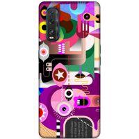 Lopard Oppo Find X2 Uyumlu Kılıf Soyut Sanat (22) Desenli Tam Koruma Kılıfı
