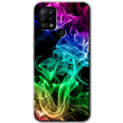 Tecno Pova HD Baskılı Kılıf + 9D Tam Ekran Koruyucu - Smoke Colorful