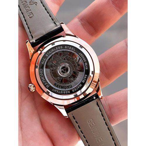 Raymond Nişan Ve Damatlara Özel Deri Kordon 2 Yıl Garantili Otomatik Erkek Kol Saati+Bileklik RMD.M6