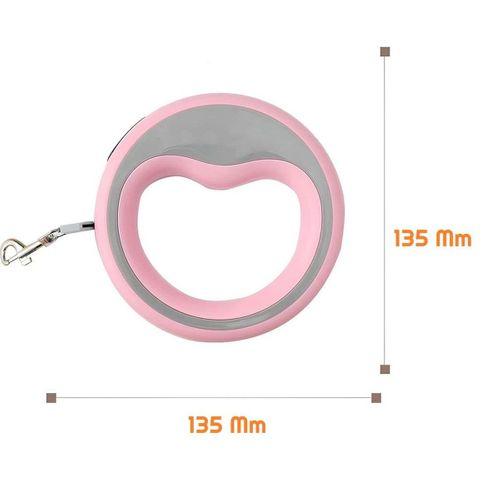 Süslüpati Otomatik Köpek Gezdirme Tasması Pembe 2.5 Metre