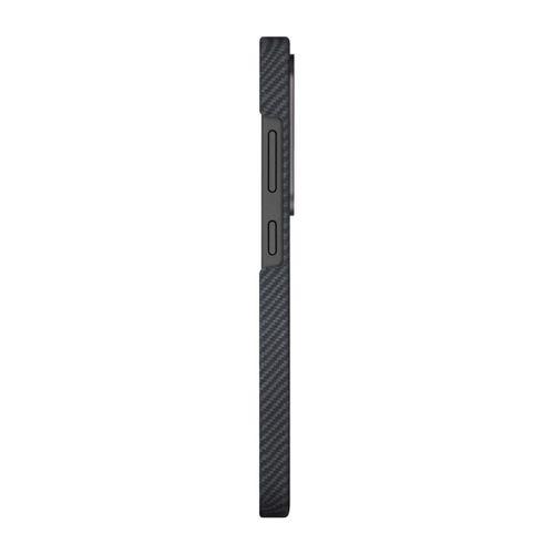 Galaxy S25 Ultra Kılıf M-safe Şarj Özellikli 600D Aramid Fiber Pitaka Ultra-Slim Classic Serisi Black-Grey Twill Kapak