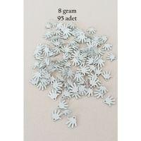 Oya Abiye Bileklik Kolye Pleksi Metalik Plastik Pul Gümüş Renk 8 gram 95 adet - BNC519