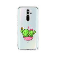 Redmi Note 8 Pro Sevimli Kaktüs Desenli Premium Şeffaf Silikon Kılıf