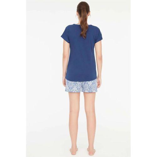 - Kadın Lacivert 3 Lü Pijama Takımı