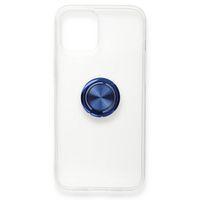 iPhone 12 Pro Max Kılıf Gros Yüzüklü Silikon - Mavi