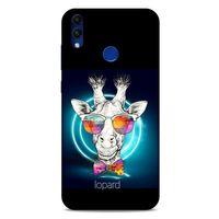 Huawei Honor 8C Kılıf FunnyMaX (6) Silikon Kılıf Siyah Zürafa