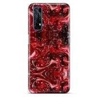 Mermer Desenli (45) Tema Liquid Air Kılıf Şarap Oppo Realme 7 Kılıf