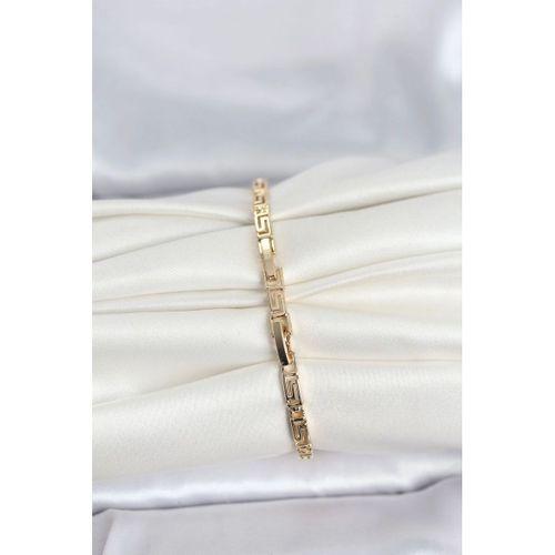 CM 14K Gold Renk Geometrik Model Kadın Bileklik