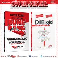 Yediiklim 2025 KPSS Bumerang Vatandaşlı ve AKM Dil Bilgisi Soru Bankası Seti 2 Kitap