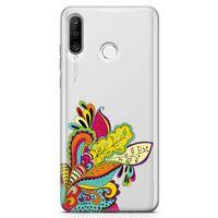 Huawei P30 Lite 2020 Kılıf Hint Süsleri Arka Kapak Koruma Desenli Full Koruyucu