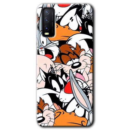 Vivo Y20s Kılıf HD Desen Baskılı Arka Kapak - Karakterler + Kırılmaz Cam