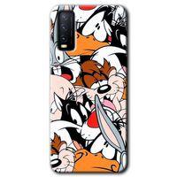 Vivo Y20s Kılıf HD Desen Baskılı Arka Kapak - Karakterler + Kırılmaz Cam