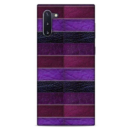 Samsung Galaxy Note 10 Kılıf Patchwork (14) Lansman Kılıf Mor Bordo