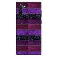 Samsung Galaxy Note 10 Kılıf Patchwork (14) Lansman Kılıf Mor Bordo