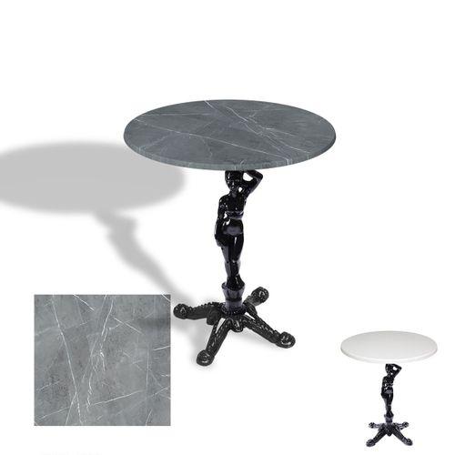 Dockers Çipa 1003 Döküm Ayak Yuvarlak Masa Çap 80cm - (Werzalit, Wermodin ve Allzalit Tabla) - Light Temperado