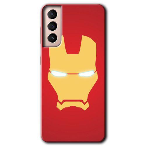 Potkal Hediye Fabrikası Samsung Galaxy S21 Plus Kılıf HD Desen Baskılı Arka Kapak - İronMan