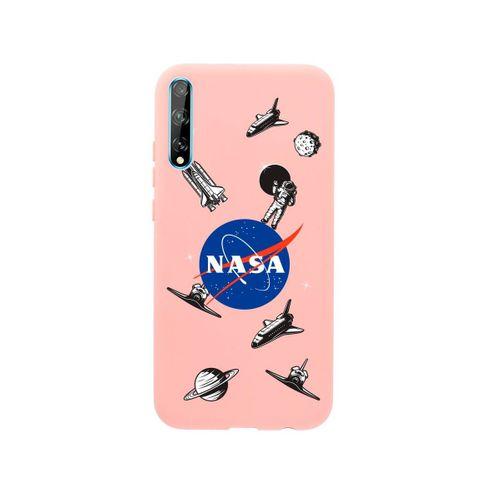 Huawei Psmart S NASA Desenli Premium Silikonlu Pembe Telefon Kılıfı