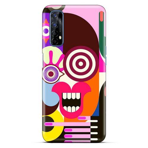 Lopard Oppo Realme 7 Uyumlu Kılıf Soyut Sanat (10) Desenli Full Koruma Kılıfı