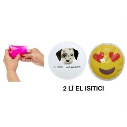 Kalp Emoji,Köpek Cep Sobası,El Isıtıcı,2 Adet Sıcak Su Torbası Pvc 9Cm
