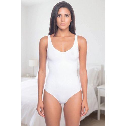 Premium Beyaz Rengi Kadın Korse Body Kalın Askılı