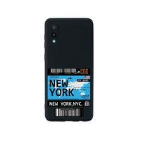 Samsung A02 Newyork Premium Silikonlu Siyah Telefon Kılıfı