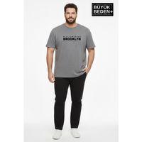 Erkek Büyük Beden Willamsburg Brooklyn Baskılı 3xl-6xl Bisiklet Yaka Tshırt SPR26BTS510-16