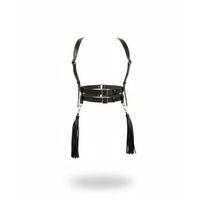 Siyah Kadın Kemer Çift Tokalı Omuz Detaylı Vücut Aksesuarı - Brf1393