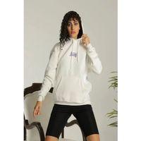 24 Sırt Baskılı Ovresize Üç İplik Kapüşonlu Sweatshirt - Beyaz