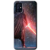MRCİLETİSİM Samsung Galaxy M31s Kılıf Baskılı Kapak - Kylo Ren +Tam Kaplayan Mat Seramik