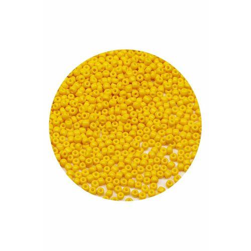Sarı Renk 4 mm Yaklaşık 1100 adet / 100 gram Cam Boncuk Oya Yazma Bileklik ve Kolye