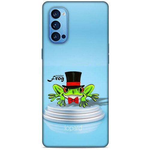 Oppo Reno 4 Pro Kılıf FunnyMaX (7) Telefon Kılıfı Açık Mavi Kurbağa