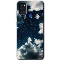 Potkal Hediye Fabrikası Samsung Galaxy A21s Kılıf HD Desen Baskılı Arka Kapak - Gece Gökyüzü
