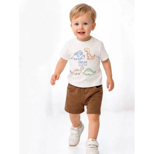 6/24 Ay Dino Baskılı Basic Bebek Takımı