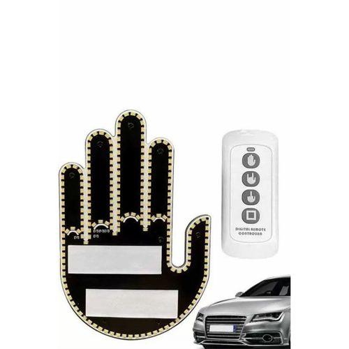 El Orta Parmak Led Kumandalı Araç İçi Reflektör Arka Cam El Simgesi