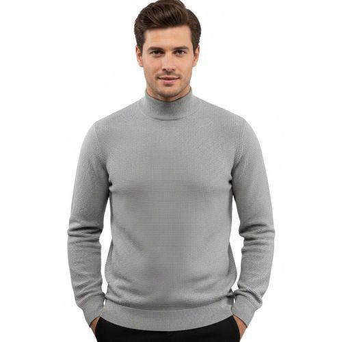 Erkek Yarım Balıkçı Kazak Triko Klasik Kalıp 5240B BGL-ST04856