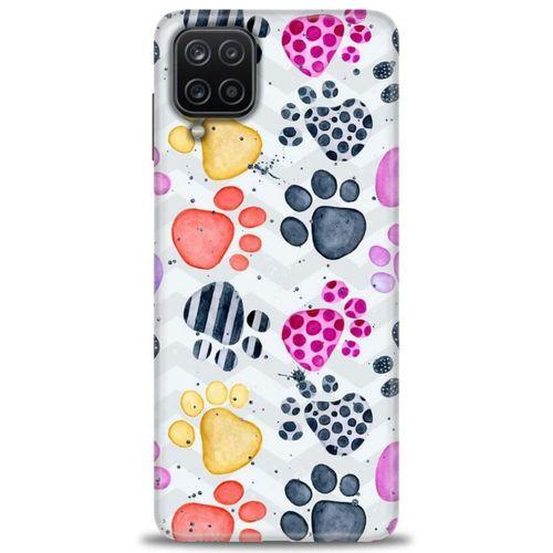 Samsung Galaxy M12 Kılıf HD Baskılı Kılıf - Renkli Patiler + Tam Ekran Koruyucu
