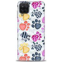 Samsung Galaxy M12 Kılıf HD Baskılı Kılıf - Renkli Patiler + Tam Ekran Koruyucu