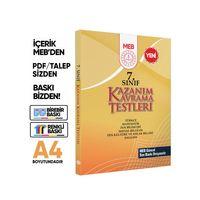 7 Sınıf MEB Tüm Dersler Kazanım Kavrama Testleri KKT Yaprak Test Kitabı BASKI ÜCRETİ