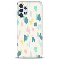 Samsung Galaxy A13 4G Kılıf HD Baskılı Kılıf - Blue + Tam Ekran Koruyucu